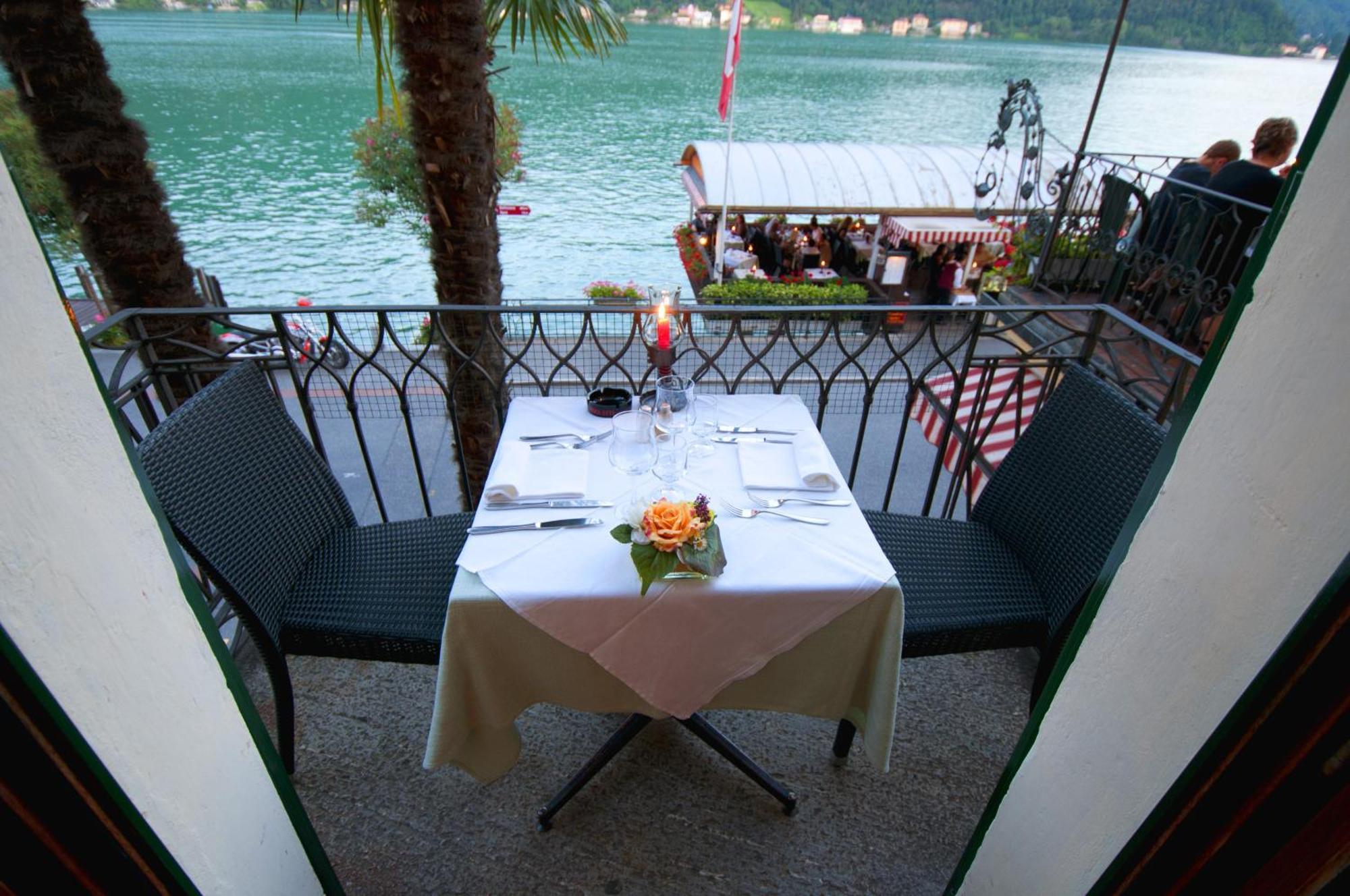 Albergo Ristorante Della Posta Morcote Exterior foto